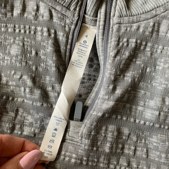 Lululemon womens Rest Less 1/4 Zip top Slate 4 long sleeve running shirt - Picture 11 of 11